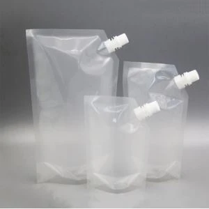 Clear Stand Up Spout Pouch With Zipper Clear Stand Up Spout Pouch With Zipper