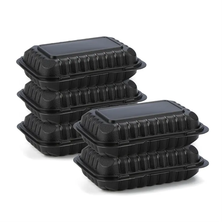 سیاہ سنگل کمپارٹمنٹ ٹیک آؤٹ کنٹینرز