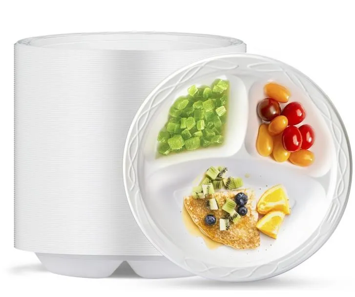 سیاہ اور سفید MFPP گول پلیٹ