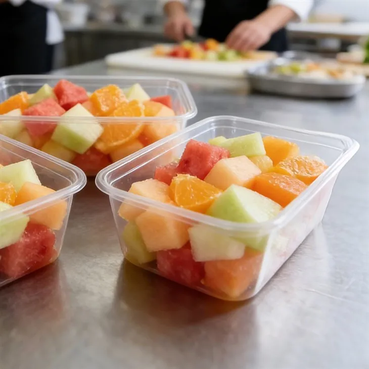 کھانے کے لیے کنٹینرز صاف کریں۔