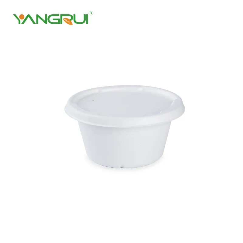 ڈھکنوں کے ساتھ کاغذی سوپ کے پیالے۔