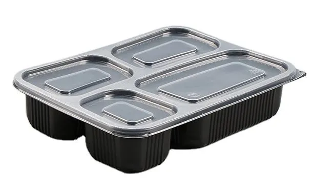 پلاسٹک 4 کمپارٹمنٹ ٹیک اوے کنٹینر